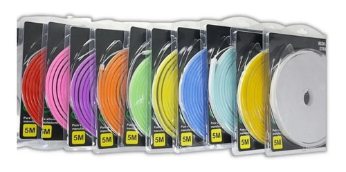 Imagen 6 de 6 de Kit Manguera Exterior Luz Neon 5 Mts + Fuente + Ficha 12v