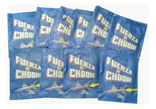 Figuritas Fuerza De Choque Lote De 10 Sobres Toycrom 80's Aviones Aviones (Usado)