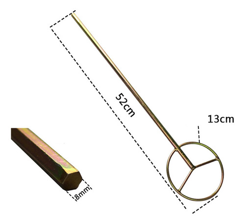 Paleta Mezcladora Agitadora, Herramienta Mango Hexagonal D