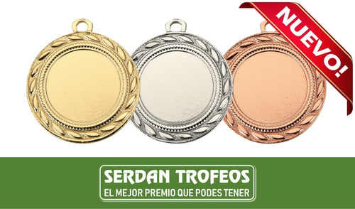 Medallas De Metal 4cm De Diametro. Serdan Trofeos