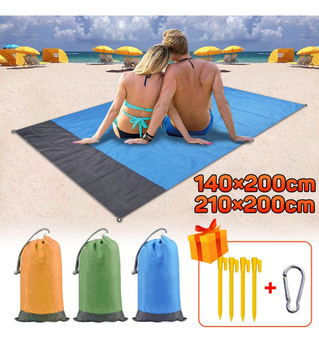 Estera Para Acampar Al Aire Libre, Manta De Playa De Bolsillo Impermeable Plegable, Colchoneta Portátil Ligera, Estera Para Picnic, Estera De Playa De Arena