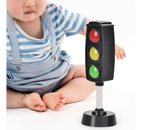 Mini Semáforo, Juguete De Simulación Montessori Negro