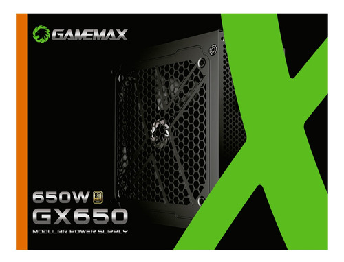 Gamemax GX Series GX650MBKV1S7710BR fonte Gx650 650w cor preto 80 plus gold full modular pfc ativo 110V/220V