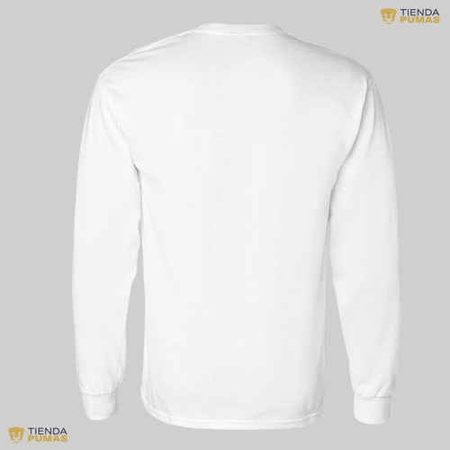 Jersey Playera M Larga Fútbol Pumas Unam Hombre Retro Dorado