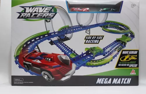 Conjunto de Pista e Mini Veículos - Wave Racers - Mega Match Race Way - Fun