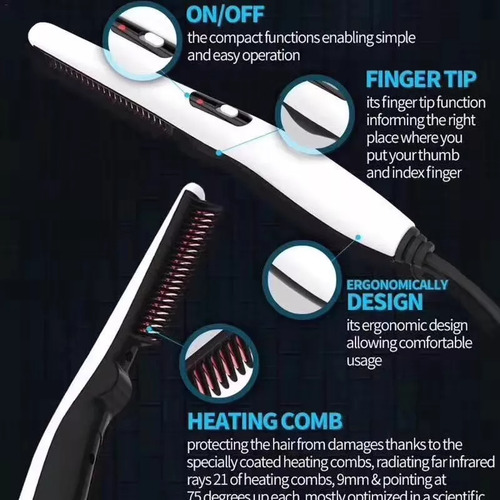 . Brush-comb, Plancha De Pelo Eléctrica, Rizador For Hombre