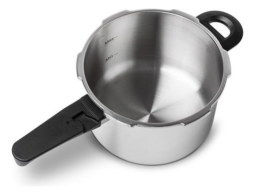 Panela De Pressão Indução 6l Brinox Ultra Fundo Triplo Cor Prateado