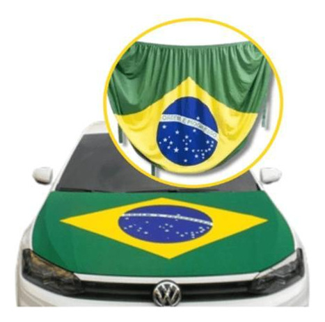Bandeira Brasil Capo Carro Suv Copa Do Mundo Com Elastico