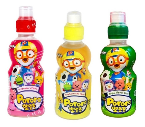 Bebida Coreana Pororo Pack 3pz De 235ml