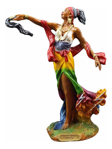 Figura Orisha Oya Santeria Cubana Con Baño 20 Cm 