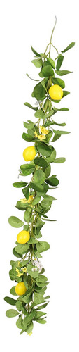 Guirnalda Artificial Con Limones Amarillos Hoja De Ratán