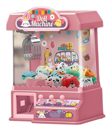 Doll Machine Mini Claw Toy Dispensador De Para Juegos Rojo