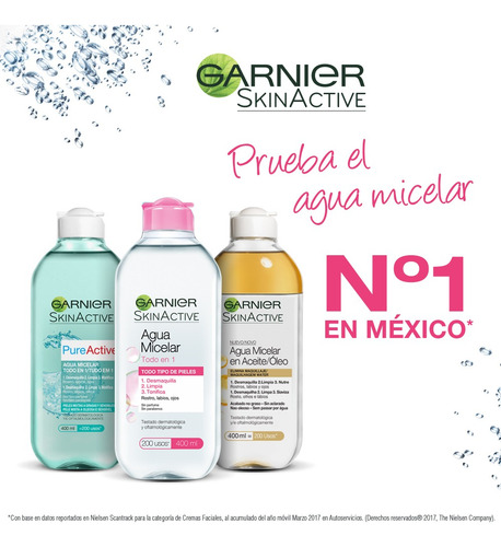 Imagen 5 de 6 de Agua Micelar Desmaquillante Garnier 400ml