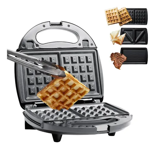 Sandwichera Waflera Gadnic 3 En 1 Panini Torta Antiadherente