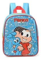 Comprar Mini Mochila Creche Escolar Infantil Personagens Luxo Cor Turma Da Mônica - Azul Desenho Do Tecido Turma Da Mônica