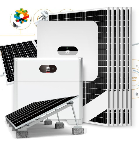 Kit Solar #06 3kw/h 3ktl Trifásico On-grid Techo De Loza