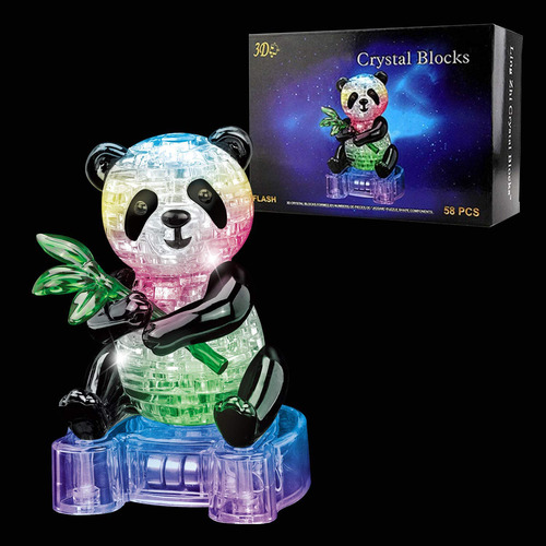 Rompecabezas De Cristal 3d Con Base Iluminada, Regalo De Pan