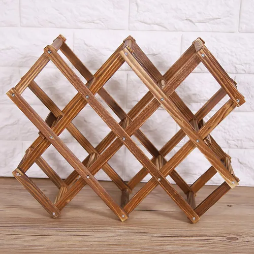 Botellero De Madera Plegable, Organizador De Vino, Para Coci