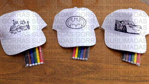 Gorras Para Pintar Con Fibras - 24 Un - Superman - Souvenir