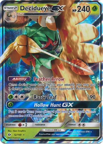 Decidueye Gx 12/149 Ultra Raro Pokemon Tcg