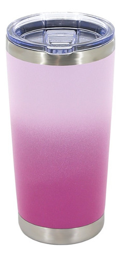 Vaso Termico Trendy 600ml Acero Inoxidable Rosa Y Fucsia
