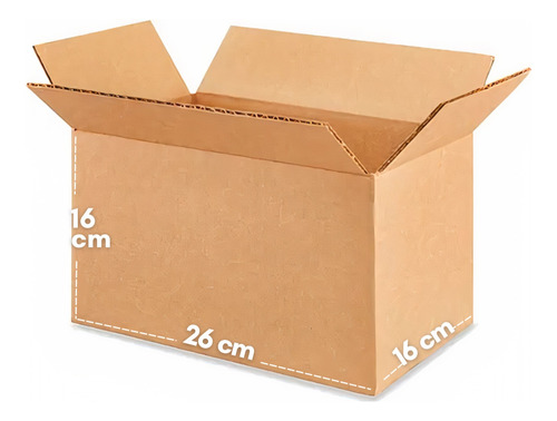 Cajas De Cartón Para Envíos 26x16x16cm25pzs Cartón Corrugado