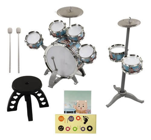 Set De Batería Para Niños Jazz 7 Drums Loud Sound, Kit Compa