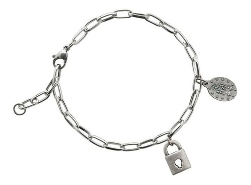 Pulseira Inox Cadeia De Consagração A Nossa Senhora
