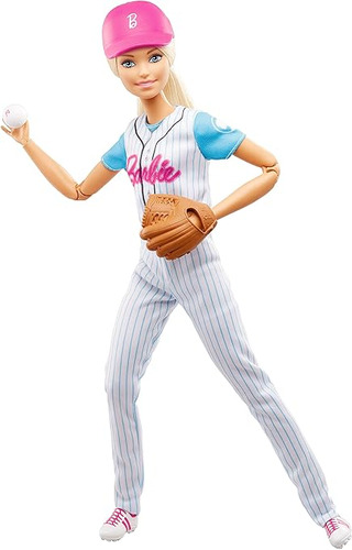 Barbie Muñeca De Béisbol Ultra Flexible Con Guante