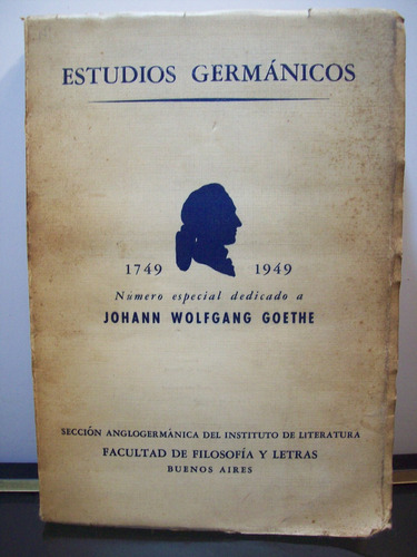 Adp Estudios Germanicos Numero Especial Johann W. Goethe