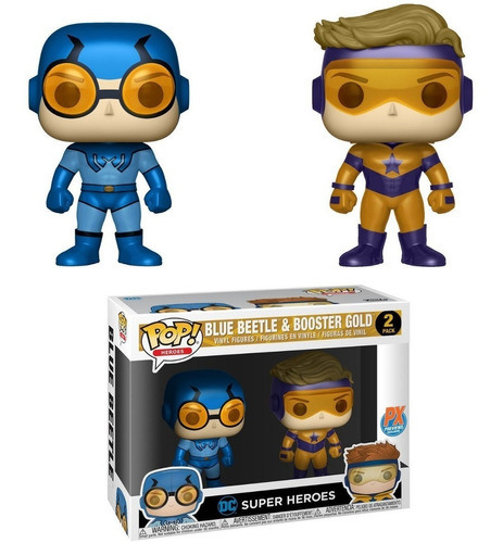 ¡Funko Pop! Heroes Blue Beetle y Booster Gold (en exclusiva para PX)