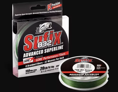 Sufix 832 Advanced Superline Braid Lo-Vis Green 250m