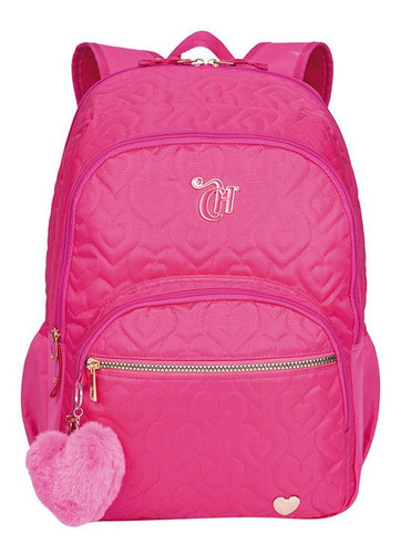 Mochila Grande 2 Compartimentos Capricho Crush Rosa Sestini