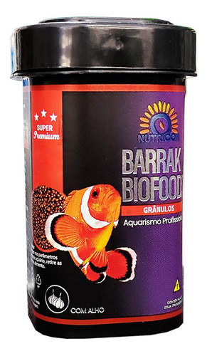 Barrak Biofoods Ração Grânulos Aquário Marinho Nutricon 50g