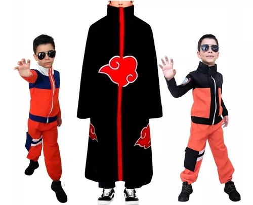 Capa Manto Akatsuki Barato Infantil Itachi Cosplay Nuvem Vermelha