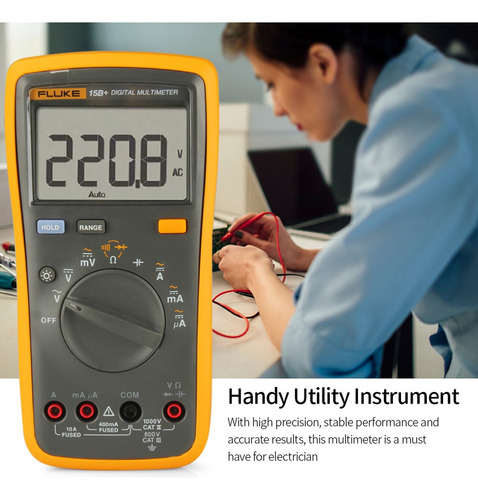 Fluke F15b+ - Multímetro Portátil Digital (4000 Cuentas)