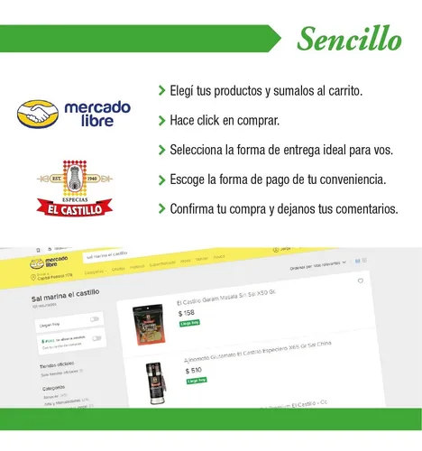 Kit Condimentos Sazonadores Botes Bajos El Castillo 3 Unid.