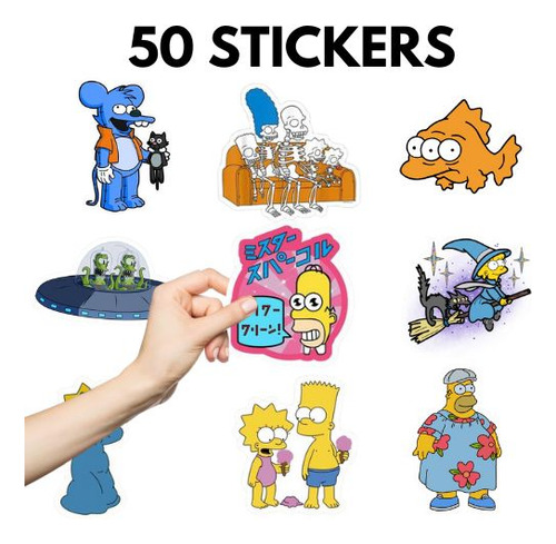 Los Simpsons 50 Stickers Diseños Los Simpsons Stickers