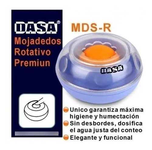 Imagen 2 de 2 de Mojadedos Rotativo Billetes Dinero Mojadedo Dasa Premium