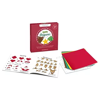 Origami Red, Green, And Gold Tone Paper Festive Christm...