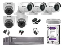 Comprar Cámaras De Seguridad Kit 6 Full Hd Hikvision 3 Camaras Audio