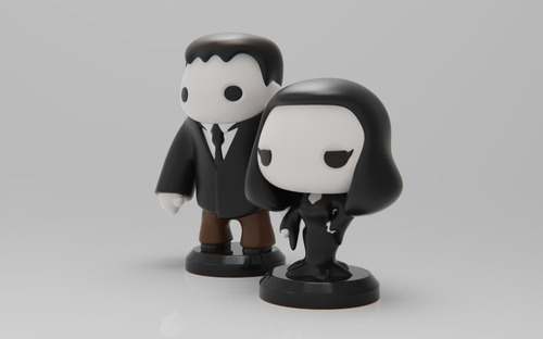 Imagen 2 de 5 de Muñeco Merlina Locos Adams Figura Para Pintar Plakit