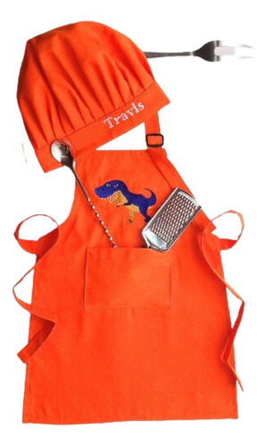 Mini Chef 100% Drill Minichef Nombre Bordado ( Mandil Gorro)