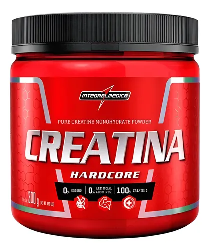 Creatina Pura 300g Monohidratada Integral Medica Hardcore Sabor S...