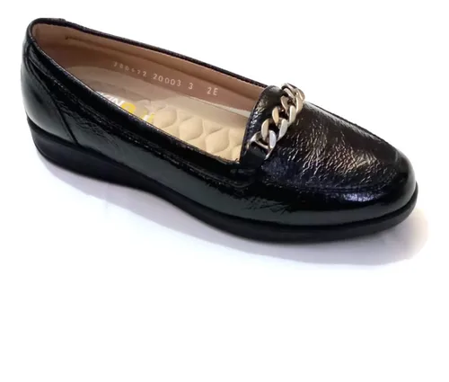 Zapato Jarking Mujer Charol Negro Modelo 20003 Env o gratis