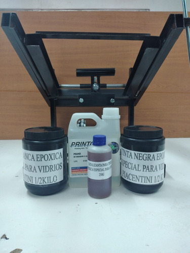 Máquina Para Serigrafia Cilindrica Más Kit De Tinta