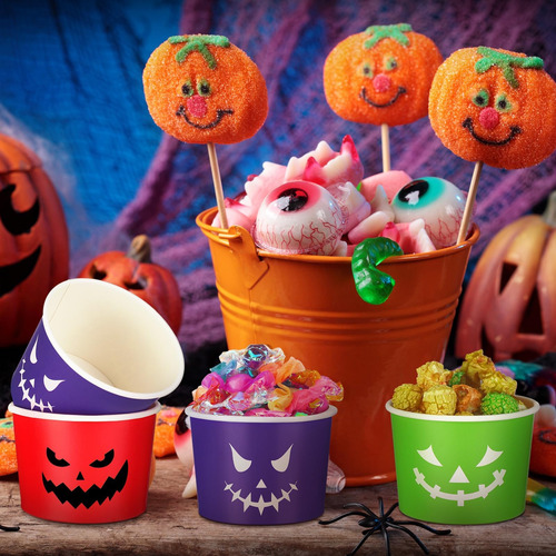Uiifan 80 Piezas 8 Oz Vasos Desechables De Halloween Vasos D