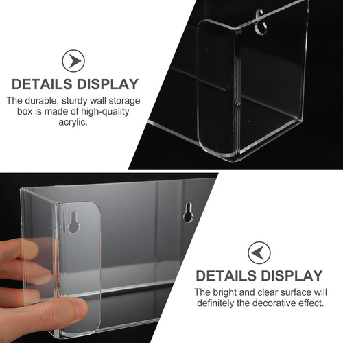 Caja De Almacenamiento Acrílica Para Guantes De Pared