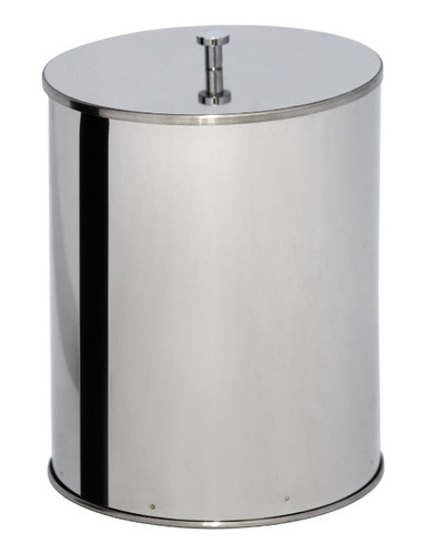 Lixeira Com Tampa De Inox 20x25 07 Litros