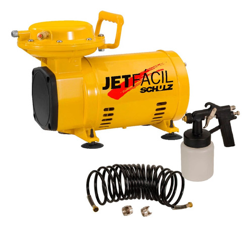 Compressor Ar Direto Jet Fácil + Kit + Pistola Schulz